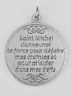 Grande Médaille de Saint Michel Archange Argentée - 4.5cm