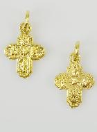 Pendentif Croix des Saints Dorée - 14mm