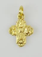 Pendentif Croix des Saints Dorée - 14mm