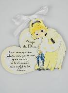 Médaillon de Berceau Ange Protecteur & Vierge Miraculeuse