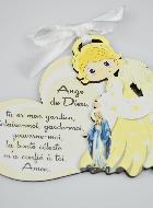 Médaillon de Berceau Ange Protecteur & Vierge Miraculeuse