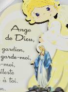 Médaillon de Berceau Ange Protecteur & Vierge Miraculeuse