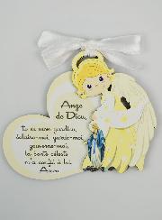 Cadeau de Baptême - Plaque Ange Gardien & Vierge Miraculeuse