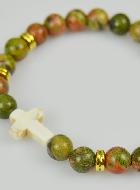 Bracelet Religieux en Pierre Naturelle - Unakite