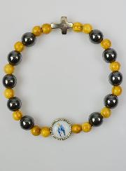 Bracelet Religieux en Pierre Naturelle - Hématite et Bois