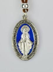 Médaille Miraculeuse Bleue 30mm + Cordon