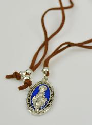 Médaille Miraculeuse Bleue 30mm + Cordon