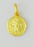 Médaille en Plaqué Or - Saint Christophe - 10mm