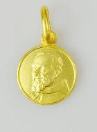 Médaille en Plaqué Or - Padre Pio - 10mm