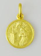 Médaille en Plaqué Or - Sainte Rita - 12mm