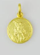 Médaille en Plaqué Or - Saint Michel Archange - 12mm