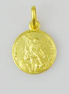 Médaille en Plaqué Or - Saint Michel Archange - 12mm