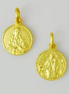 Médaille du Scapulaire en Plaqué Or - 12mm