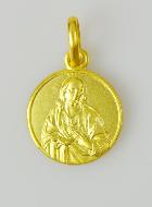Médaille du Scapulaire en Plaqué Or - 12mm