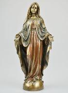 Statue Religieuse Vierge Miraculeuse en Bronze - 21cm