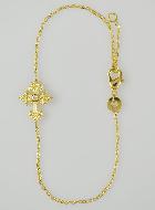 Bracelet Religieux Croix Baroque - Plaqué Or 18k