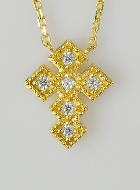 Collier Religieux Croix Orthodoxe en Plaqué Or 18k