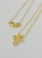 Collier Religieux Croix Orthodoxe en Plaqué Or 18k