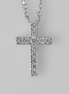 Collier Croix Diamant - Argent Massif
