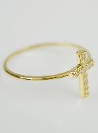 Bague Religieuse Croix & Diamants - Taille 54