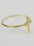 Bague Religieuse Croix & Diamants - Taille 56