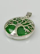 Pendentif Arbre de Vie Pierre Naturelle Aventurine Verte