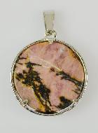 Pendentif Arbre de Vie Pierre Naturelle Rhodonite