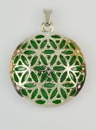 Pendentif Fleur de Vie Pierre naturelle Aventurine Verte