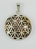 Pendentif Fleur de Vie Pierre Naturelle Rhodonite
