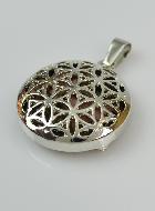 Pendentif Fleur de Vie Pierre Naturelle Rhodonite