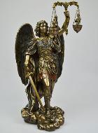Statue Saint Michel Archange en Bronze - Ange de la Justice 28cm