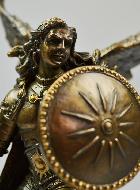 Statue Religieuse de Saint Raphaël Archange en Bronze - 24cm