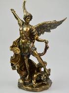 Statue Religieuse de Saint Michel Archange en Bronze - 26 cm