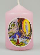 Petit Cierge de Lourdes - Rose