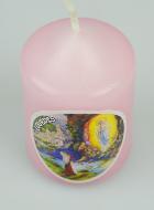Petit Cierge de Lourdes - Rose