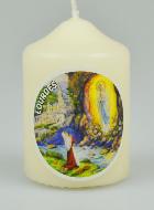 Petit Cierge de Lourdes - Blanc