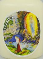 Petit Cierge de Lourdes - Blanc