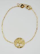 Bracelet Religieux Arbre de Vie en Plaqué Or 18k