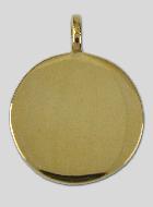 Médaille Arbre de Vie Plaqué Or avec Bord - 17mm
