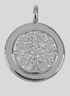 Médaille Arbre de Vie en Argent 925/1000 & Bord - 17mm