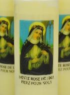 Lot de 3 Bougies de Neuvaine Sainte Rose de Lima
