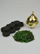 Coffret Encens Sainte Rita + Charbon + Brûle-encens