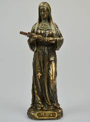 Statue Religieuse de Sainte Rita en Bronze - 21 cm