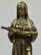 Statue Religieuse de Sainte Rita en Bronze - 21 cm