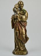 Statue Religieuse de Saint Joseph en Bronze - 21 cm