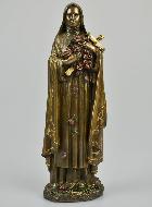 Statue Religieuse de Sainte Thérèse en Bronze - 20cm