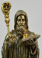 Statue Religieuse de Saint Benoît en Bronze - 23 cm
