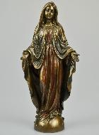 Statue Religieuse Vierge Miraculeuse en Bronze - 21cm