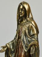 Statue Religieuse Vierge Miraculeuse en Bronze - 21cm