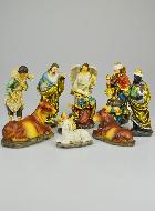Crèche de Noël Napolitaine - Peinte à la Main - 11 personnages - 14.5cm